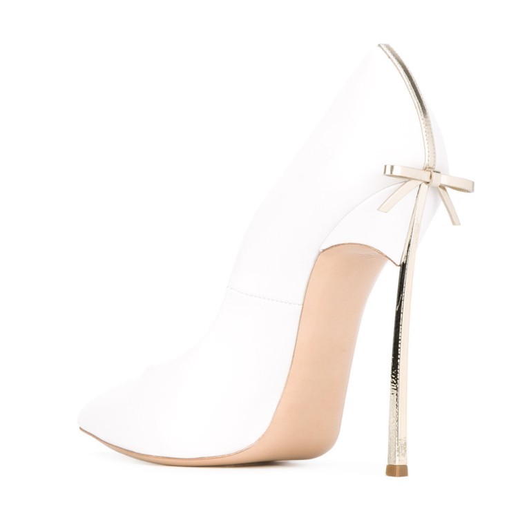 Womens White Stilettos High Heels 